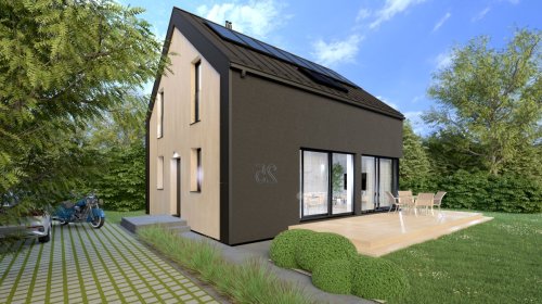 Dom GUNB do 70m2 PROJEKT PANTA RHEI (wariant II) - Na Zgłoszenie